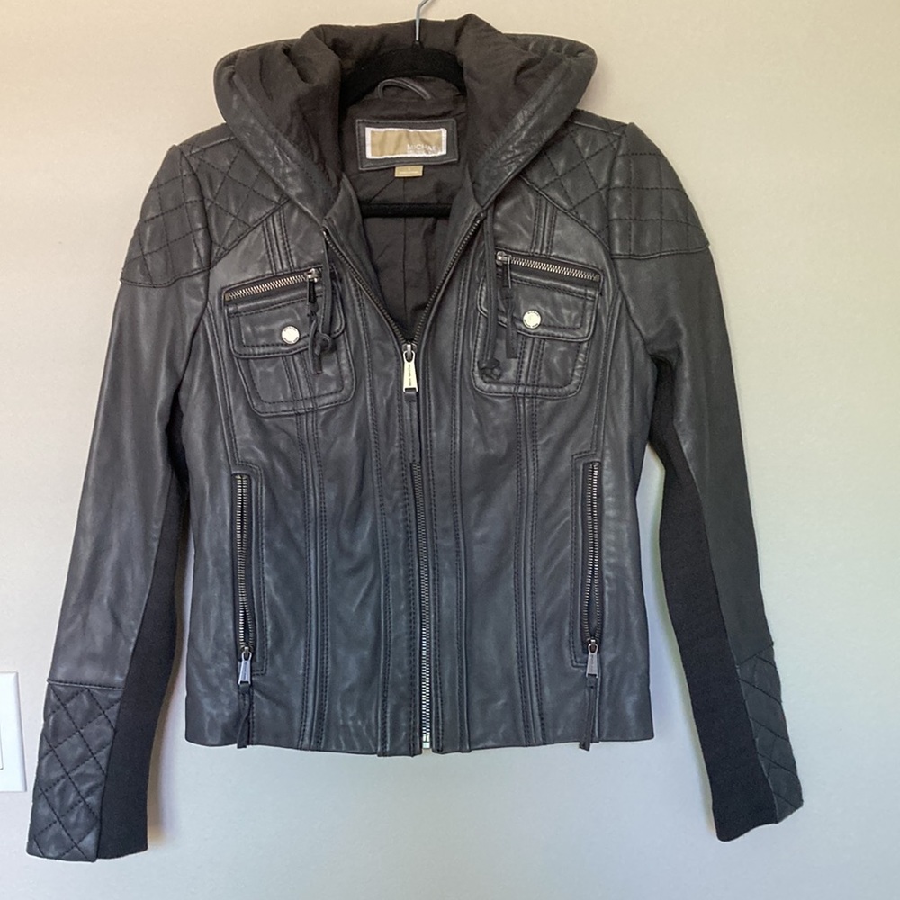 Women's Black Quilted Leather Jacket